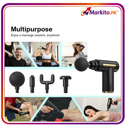 Rechargable Massage Gun with 4 Different Heads