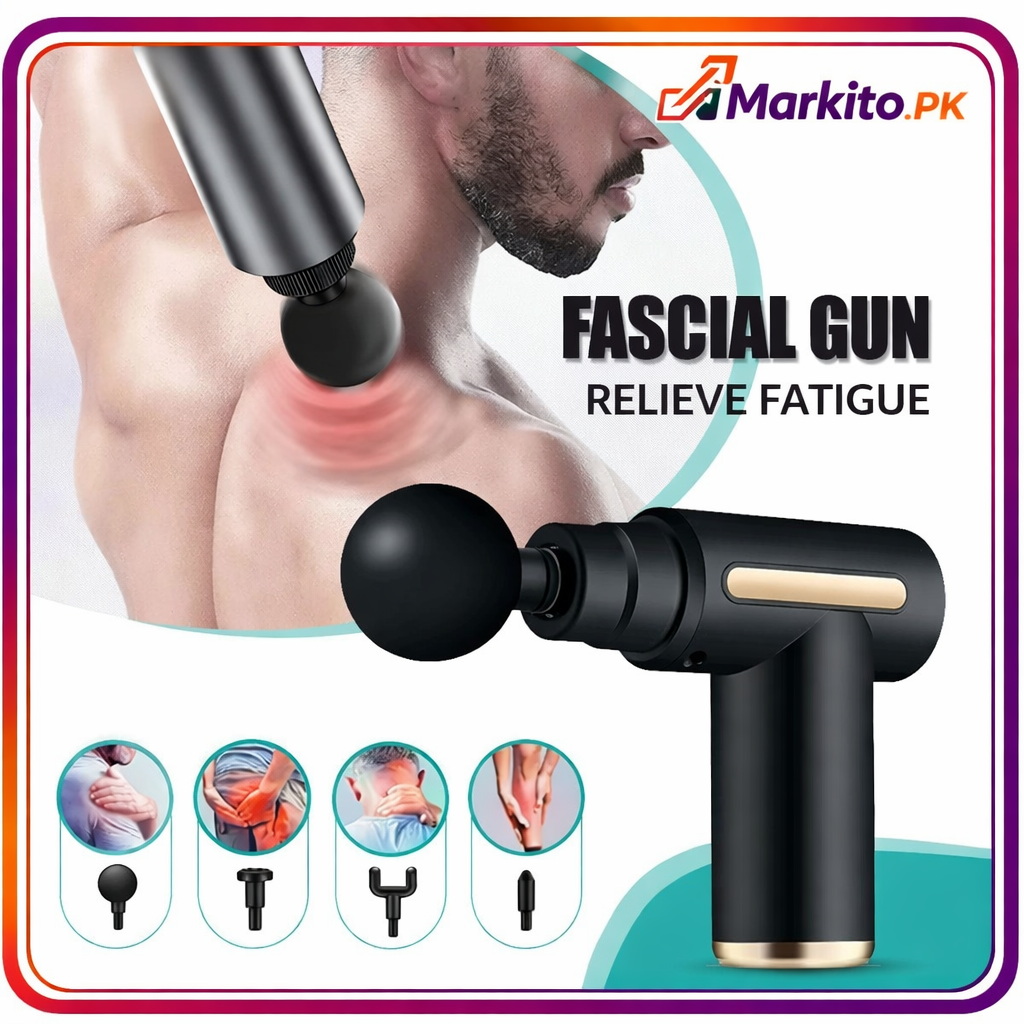 Rechargable Massage Gun with 4 Different Heads