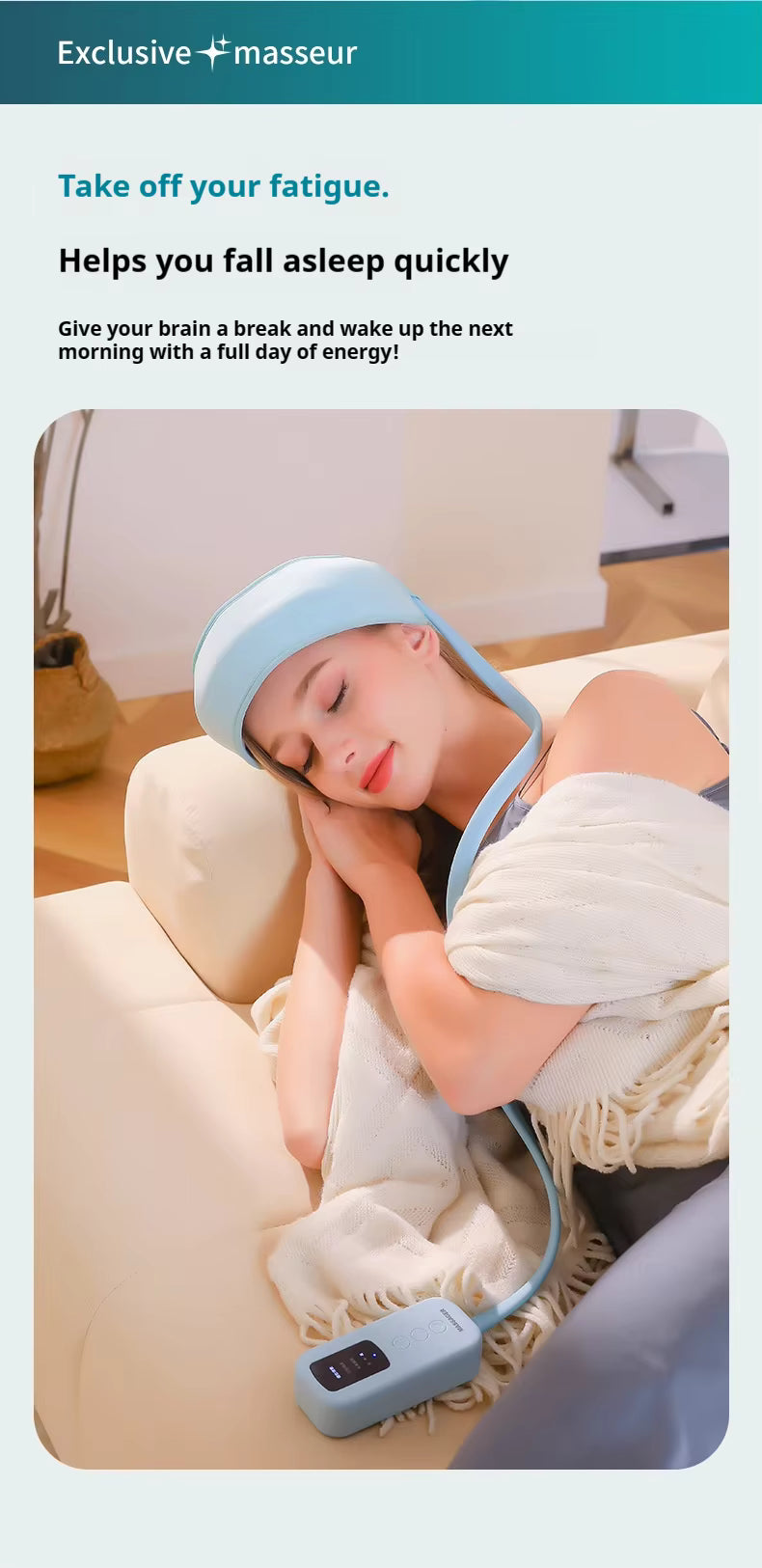 Smart Heated Head Massager | Electric Hot Compress Scalp Massage Belt