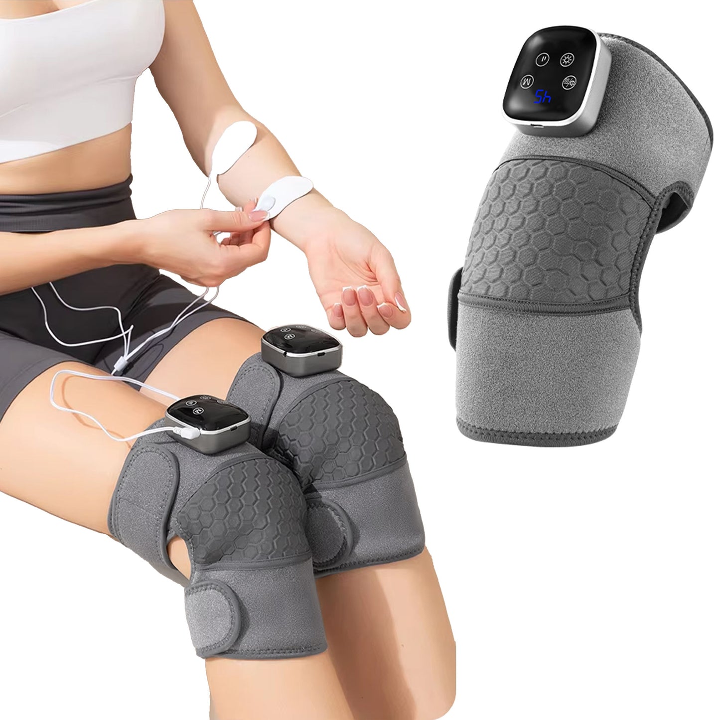 Smart Heated Knee Massager | Rechargeable Knee Pain Relief Brace