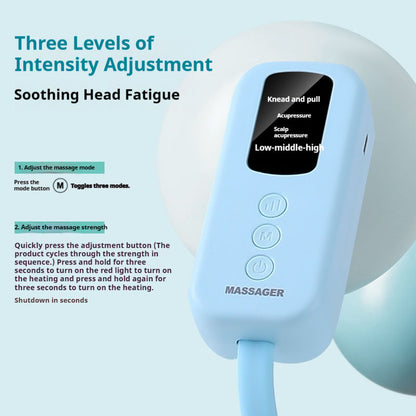 Smart Heated Head Massager | Electric Hot Compress Scalp Massage Belt