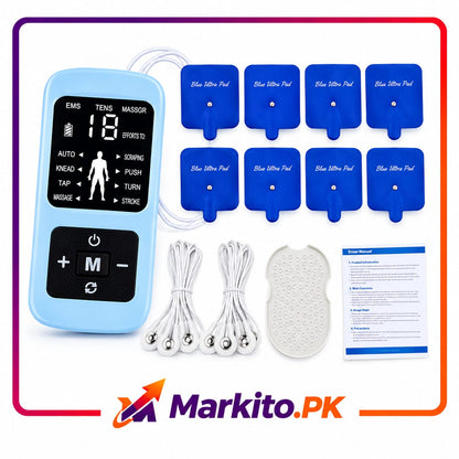 TENS EMS Period Pain Relief Massager (8 Pads) – Portable Electric Therapy Device