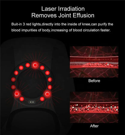 Heated Knee Massager | Electric Knee Heating &amp; Vibration Therapy Wrap