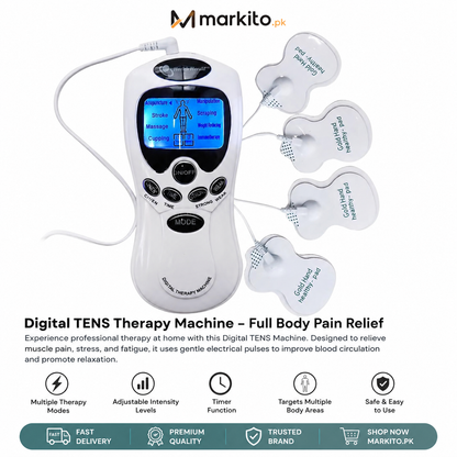 Digital TENS Therapy Machine – Electronic Muscle Stimulator for Full Body Pain Relief