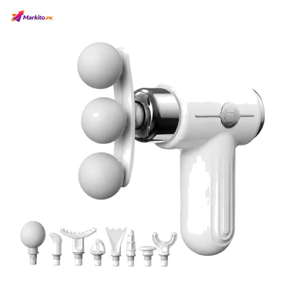 Mini Fascia Massage Gun – 8 Massage Heads | Deep Tissue Muscle Massager