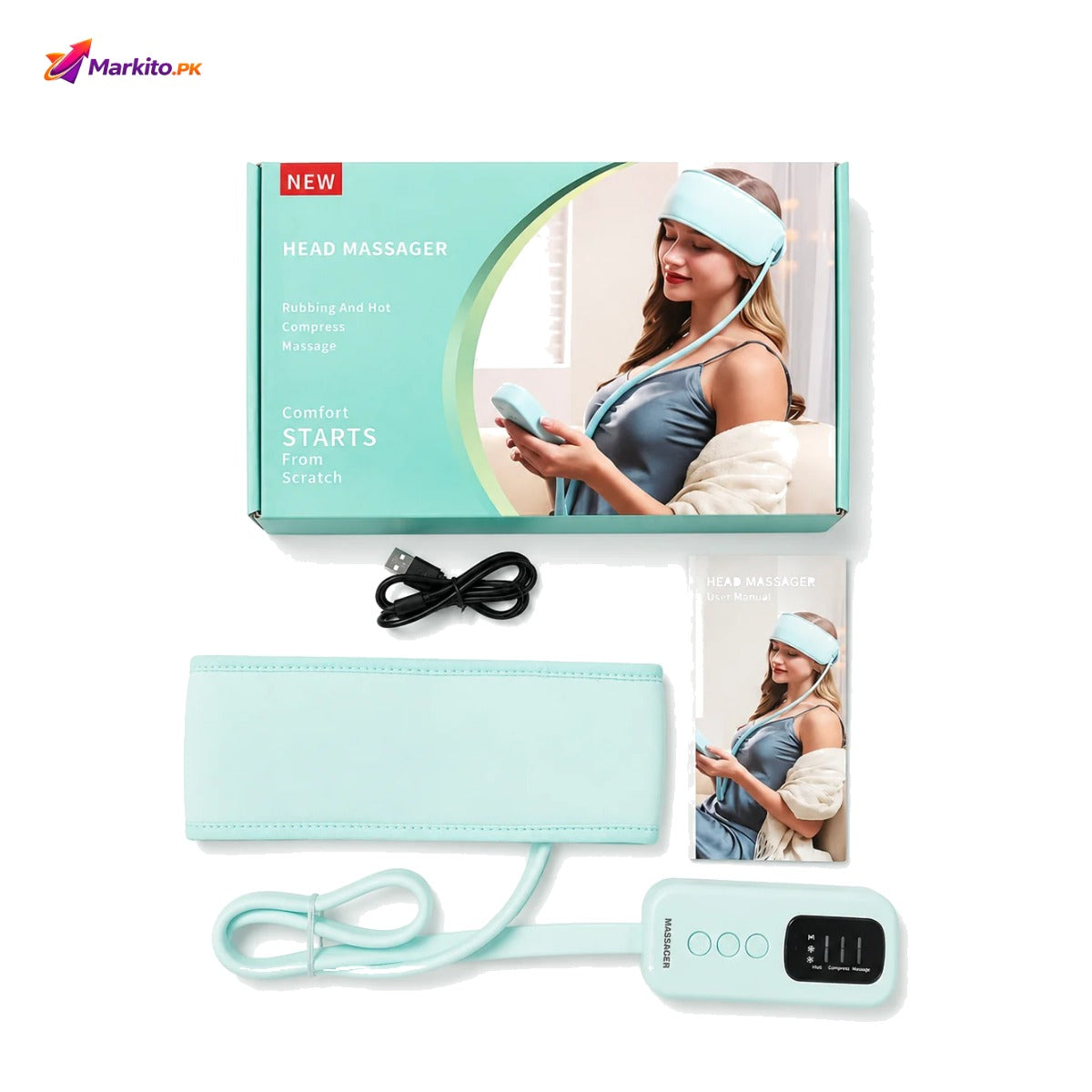 Smart Heated Head Massager | Electric Hot Compress Scalp Massage Belt
